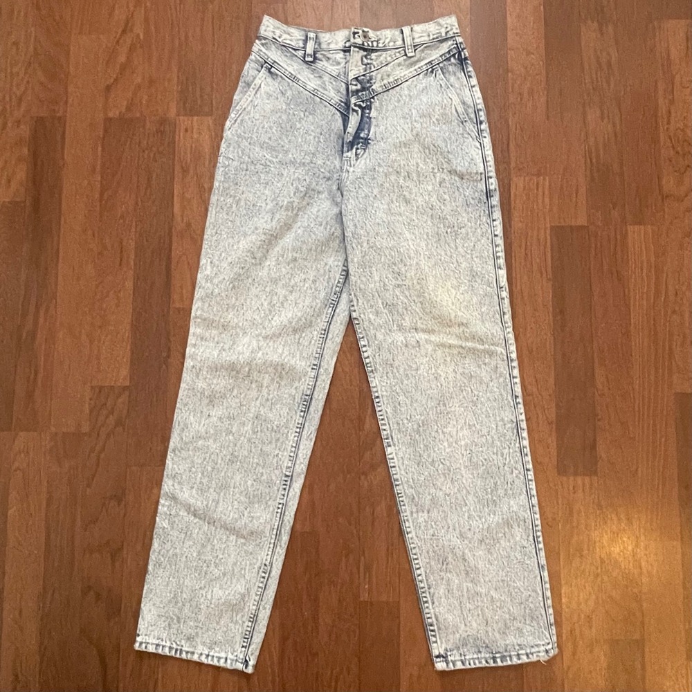 Vintage Wrangler Acid Wash High Waisted Western Jeans NA699WF Made in USA 13/26
